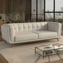 Ver imagem 2 de Sofa Living 2 Lugares Bellare 180 cm Pes Madeira Linho Tcs 701 Moll