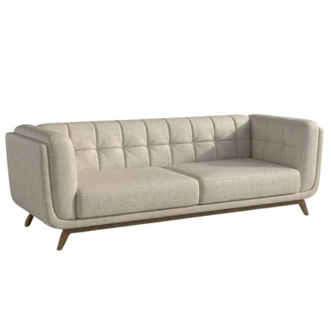 Sofa Living 2 Lugares Bellare 180 cm Pes Madeira Linho Tcs 701 Moll