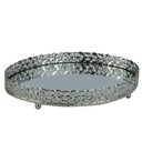 Ver imagem 1 de Bandeja Prateado Espelhada 2x21x15cm - Bandeja de Luxo em Metal Precioso Multifuncional para Decoraç