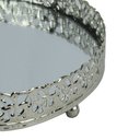 Ver imagem 4 de Bandeja Prateado Espelhada 2x21x15cm - Bandeja de Luxo em Metal Precioso Multifuncional para Decoraç