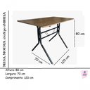 Ver imagem 3 de Kit 8 Mesas Moema 120x70 Imbuia Base Preta