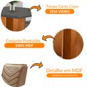 Ver imagem 6 de Conjunto Sala de Jantar Mesa Olímpia 90cm Tampo em Mdf Canto Copo e 4 Cadeiras Liz Moderna