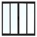 Ver imagem 1 de Janela de Alumínio Preto Vitro de Correr 4 Folhas Sem Grade CMC Modular - 1.20 (L) X 1.00 (A)