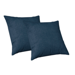 Kit 2 Capas de Almofadas Decorativa 50 X 50cm Glamour Azul Petroleo