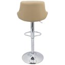 Ver imagem 5 de Kit 6 Banquetas Milano Carmel Estofada Giratória C/ Regulagem - Bege