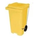 Ver imagem 5 de Kit 2 Contentor Plástico Lixeira Gari 240l com Pedal em Aço Cor:vermelho
