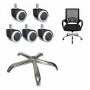 Ver imagem 1 de Rodinha e Base Estrela Conjunto de Cadeira Escritorio Giratoria Home Office Leitura Trabalho Estudo