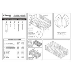 Cama Infantil Montessoriana Nemargi Cor Branco - 4