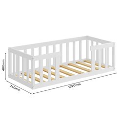 Cama Infantil Montessoriana Nemargi Cor Branco - 2