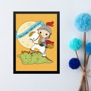 Ver imagem 2 de Quadro Decorativo São Jorge Baby 24x18cm - com Vidro:moldura Preta