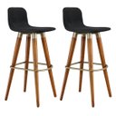 Ver imagem 2 de 2 Banquetas Línea Alta Luxo Aço Champanhe Assento em Linho - Preto