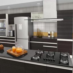 Fogão Cooktop Fischer 5 Bocas Gás Mesa Vidro Preto - 5