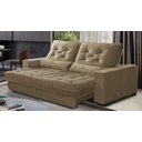 Ver imagem 2 de Sofá Retrátil e Reclinável 2,50m Pillow Top Suede Juliette Marrom Castor