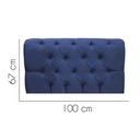 Ver imagem 2 de Painel Estofado Luxo Capitonê Livia 100cm Solteiro para Cama Box Corino Azul Marinho - Gat Magazine