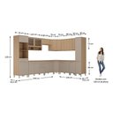 Ver imagem 4 de Cozinha Completa de Canto 100 Mdf 12 Peças com Tampo e Espaço Forno e Micro-ondas 578cm Duna Luciane
