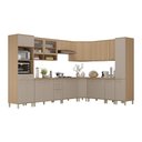 Ver imagem 2 de Cozinha Completa de Canto 100 Mdf 12 Peças com Tampo e Espaço Forno e Micro-ondas 578cm Duna Luciane