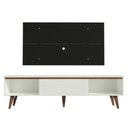 Ver imagem 7 de Rack Madesa Reims e Painel para TV até 55 Polegadas 2 Portas e 1 Gaveta Branco/Preto Cor:Branco/Pret