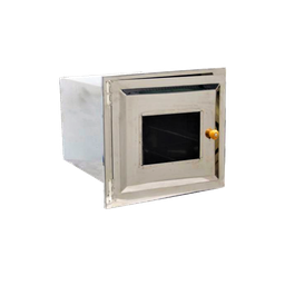 Forno Fogão a Lenha Inox Frente Vidro Sem Cinzeiro 50x35x30 Ouro Minas - 1