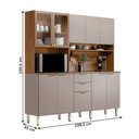 Ver imagem 4 de Cozinha Compacta Pitanga 10 Portas 2 Gavetas Amêndola Touch/nude Prime Tx - Pnr Móveis