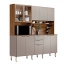 Ver imagem 2 de Cozinha Compacta Pitanga 10 Portas 2 Gavetas Amêndola Touch/nude Prime Tx - Pnr Móveis