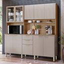 Ver imagem 1 de Cozinha Compacta Pitanga 10 Portas 2 Gavetas Amêndola Touch/nude Prime Tx - Pnr Móveis