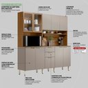 Ver imagem 6 de Cozinha Compacta Pitanga 10 Portas 2 Gavetas Amêndola Touch/nude Prime Tx - Pnr Móveis