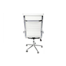 Cadeira Escritório Branca Presidente Eames Couro 3301 Alta - 5