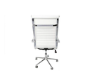Ver imagem 5 de Cadeira Escritório Branca Presidente Eames Couro 3301 Alta