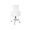 Ver imagem 1 de Cadeira Escritório Branca Presidente Eames Couro 3301 Alta