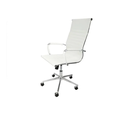 Ver imagem 2 de Cadeira Escritório Branca Presidente Eames Couro 3301 Alta