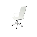 Ver imagem 2 de Cadeira Escritório Branca Presidente Eames Couro 3301 Alta