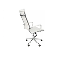 Ver imagem 4 de Cadeira Escritório Branca Presidente Eames Couro 3301 Alta
