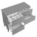 Ver imagem 5 de Cômoda 6 Gavetas Théo New Branco Fosco com Natural - Moveisaqui