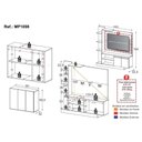 Ver imagem 4 de Rack Painel com Suporte para Tv até 55 Polegadas e Aparador 3 Portas Multimóveis Mp1098 Branco/