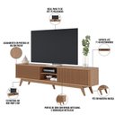 Ver imagem 7 de Rack para Sala de Estar Tv 75 Pol 218cm Aracaju C04 Freijó - Lyam Decor