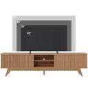 Ver imagem 5 de Rack para Sala de Estar Tv 75 Pol 218cm Aracaju C04 Freijó - Lyam Decor
