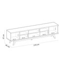 Ver imagem 4 de Rack para Sala de Estar TV 75 pol 218cm Aracaju C04 Freijó - Lyam Decor