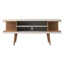 Ver imagem 4 de Rack para Tvs até 55 Utopia 135 cm Retrô 2 Nichos Sala Estar - Off-White Gloss e Natural