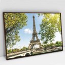 Ver imagem 2 de Quadro Decorativo em Canvas Torre Eiffel TaColado Moldura Madeira 120 x 80cm