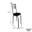 Ver imagem 3 de Conjunto Mesa 107x73cm Malva com 4 Cadeiras New Preto/Cedro
