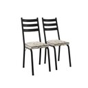 Ver imagem 5 de Conjunto Mesa 107x73cm Malva com 4 Cadeiras New Preto/Cedro