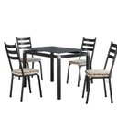 Ver imagem 2 de Conjunto Mesa 107x73cm Malva com 4 Cadeiras New Preto/Cedro