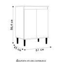 Ver imagem 4 de Balcão de Cozinha com Tampo 2 Portas 61cm Italy Preto - Ej Móveis