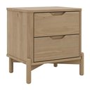 Ver imagem 1 de Mesa de Cabeceira para Quarto 52cm 2 Gavetas Nira Tauari F07 - Mpozenato