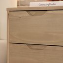 Ver imagem 5 de Mesa de Cabeceira para Quarto 52cm 2 Gavetas Nira Tauari F07 - Mpozenato