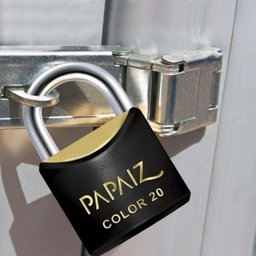 Cadeado Pequeno 20mm Haste Curta Latão Maciço Preto com Chave | Papaiz | Kit 03 Un - 8