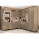 Ver imagem 1 de Cozinha Completa Modulada 8 Peças com Armário e Balcão Mel Luciane Móveis