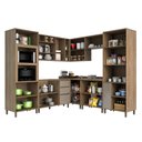 Ver imagem 2 de Cozinha Completa Modulada 8 Peças com Armário e Balcão Mel Luciane Móveis