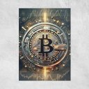Ver imagem 2 de Placa Decorativa Bitcoin Criptomoeda Dinheiro Virtual Moeda
