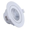 Spot de Embutir Led PP 12W Luminária Teto Gesso Drywall Bivolt: Branco/ Amarela 2700K/ Redondo - 1